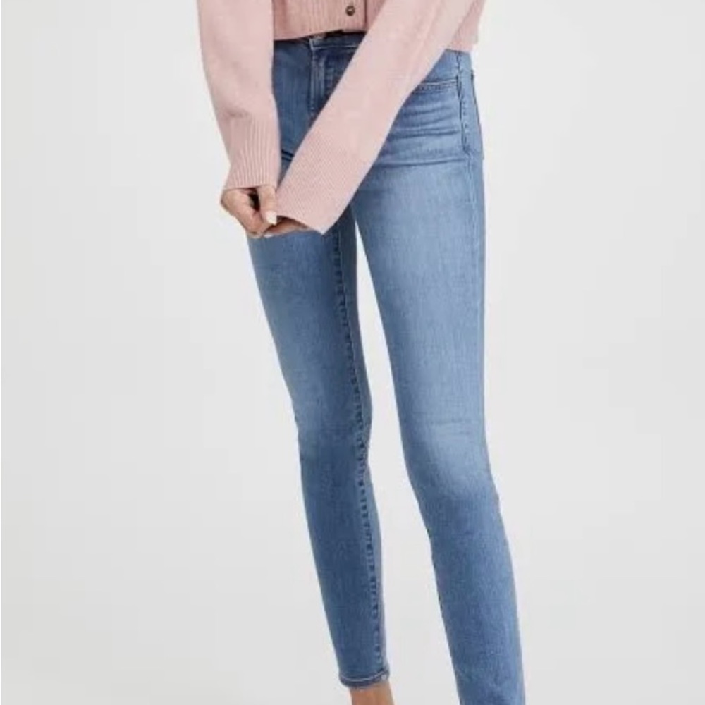 Brand Maria high rise Meteor blue jeans with worn once.
